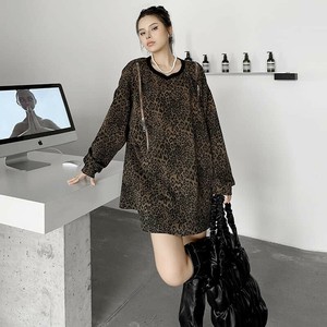 u28786トップス レディース Tシャツ 2色 短袖 レオパード カジュアル 2025夏秋新作