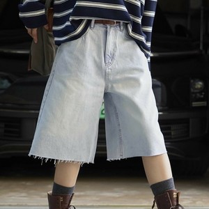 u28790トップス レディース ズボン ハーフパンツ ボトムス ワイド デニム 韓国風 2025夏新作