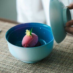 iroikoi 4.6蓋付多様椀　雪景色(ゆきげしき)　【山中漆器】
