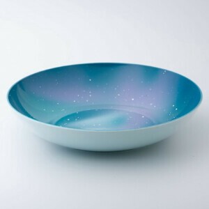 iroikoi 8．0和洋盛皿　雪景色(ゆきげしき)　【山中漆器】