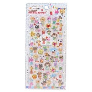 【シール】ストーン付きジュエルプチドロップステッカー ワンダフルフレンズ