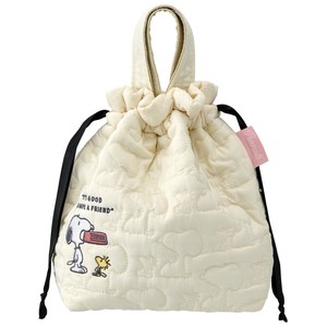 キルト生地保冷ランチ巾着 バッグ  SNOOPY スヌーピー