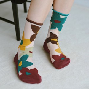 Crew Socks Ladies fashion Socks flower Made in Japan [A/W NEW]