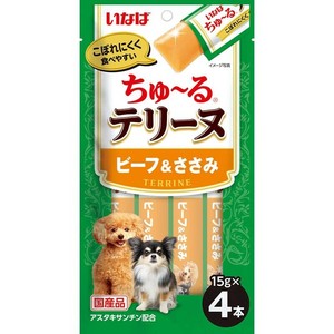 ［いなばペットフード］いなば ちゅ〜るテリーヌ ビーフ＆ささみ 15g×4本