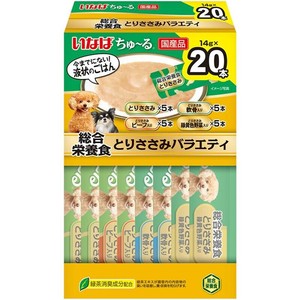 ［いなばペットフード］いなば ちゅ〜る 総合栄養食 とりささみバラエティ 14g×20本