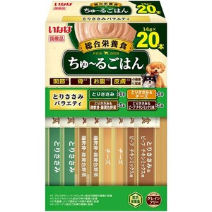 ［いなばペットフード］いなば ちゅ〜るごはん とりささみバラエティ 14g×20本