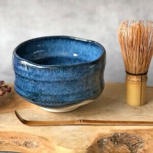藍窯変抹茶碗（大）【美濃焼】【抹茶碗 抹茶 茶道】
