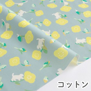 【生地】【布】【コットン】ふんわりドッグ デザインファブリック★1m単位でカット販売