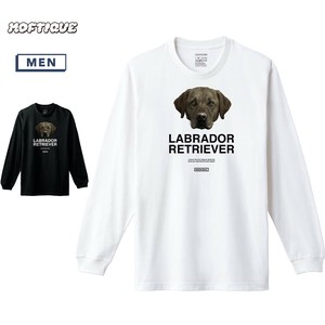 【予約】 長袖Tシャツ ラブラドールレトリバー 犬 ドッグ アニマル プリント ロンT メンズ ユニセックス