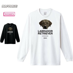 【予約】 長袖Tシャツ ラブラドールレトリバー 犬 ドッグ ペット アニマル プリント ロンT レディース