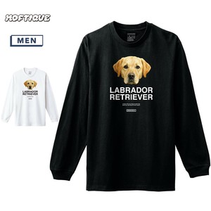 【予約】 長袖Tシャツ ラブラドールレトリーバー 犬 ドッグ アニマル プリント ロンT メンズ ユニセックス