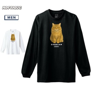 【予約】 長袖Tシャツ サイベリアン 猫 キャット ペット アニマル プリント ロンT メンズ ユニセックス