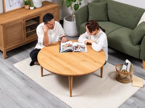 105cmの円形は二人でも四人で座れるコタツ＜テトラ＞