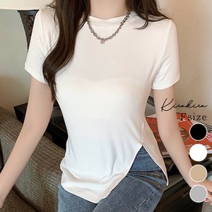 Tシャツ《サイドスリット半袖Tシャツ 全4色》