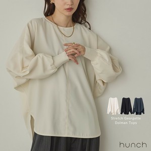 【予約販売/9月中旬納期】ストレッチ厚手ジョーゼット ドルマントップス 2025新作 A/W