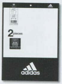 限定数特価【グンゼ】adidas　2枚組V首Tシャツ（天竺・吸汗速乾)