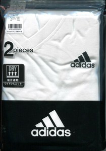 限定数特価【グンゼ】adidas　2枚組V首Tシャツ