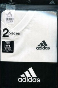 限定数特価【グンゼ】adidas2枚組VネックTシャツ