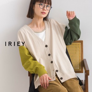 Cardigan V-Neck Cotton Cut-and-sew