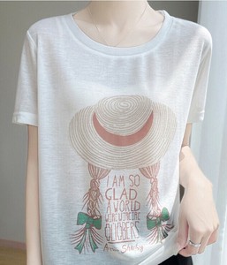 Tシャツ 半袖  ラウンドネック  ゆったり 快適 レディース ファッション z77#  XB188