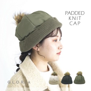 【2025秋冬新作9月入荷】【予約販売】中綿ニット帽　帽子　防寒　ユニセックス　あったか