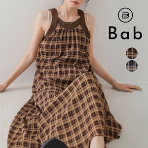 预购 洋装/连衣裙 喇叭连身裙/连衣裙 2025年 格子图案 秋冬新品 美式袖口