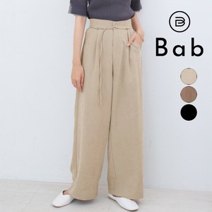 【予約販売】ピーチ起毛ストレートパンツ◇ウエスト部分に紐リボン【8月29日頃出荷予定】2025秋冬新作