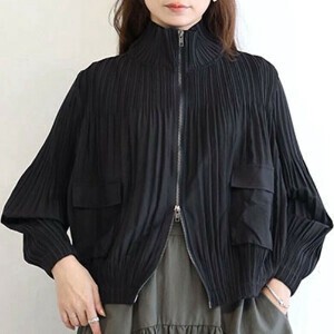 短款夹克 百褶/褶裥 新商品 束腰夹克