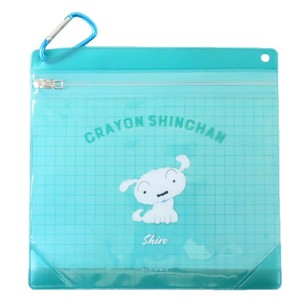 【ポーチ】クレヨンしんちゃん カラビナジッパーケース シロ