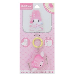 【スマホアクセ】マイメロディ マルチリングプラス クリアカラビナ付き