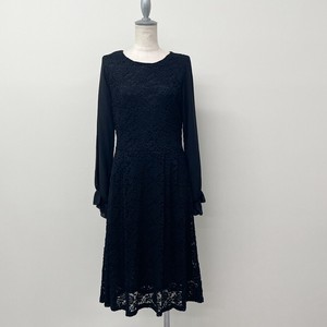 シフォン袖レースワンピース