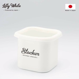 豊琺瑯 「Lilly White」ホーローキューブストッカー・S「Stocker」　LW-218