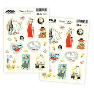 NEW【ムーミン・北欧】[Putinki］ステッカーセットすごろく原画　A5