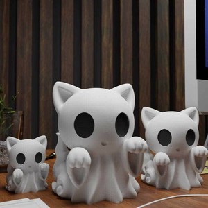 ハロウィン 幽霊猫  オブジェ3Dプリント 置物 LX2638