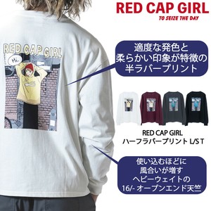 T 恤/上衣 后背印花 RED CAP GIRL