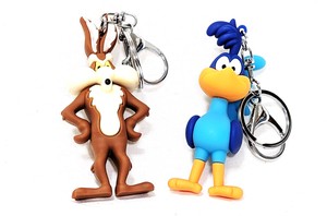 アメリカンなキャラクターの立体ラバーキーチェーン♪【3Dラバーキーホルダー】