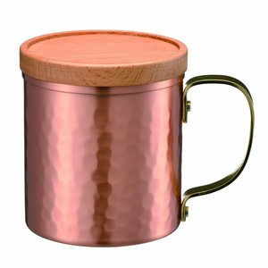 匠弥 純銅手付きカップ360ml(木製蓋付) TY-096 1034289
