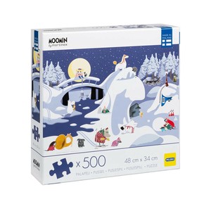 NEW【ムーミン・北欧】[Martinex］ムーミンパズル　500pcsWinter　Scenery