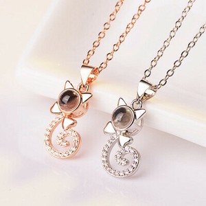 韓国 猫　ネックレス ネックレス レディース　ネックレス シルバー925　メッキ ネックレス シルバー