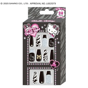 ■2025AW　先行予約■　ハローキティ　ネイルチップ　ゼブラ柄