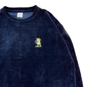 【予約販売】モールニットソー刺繍ロンT(10月納品)【2026年冬春新作商品】