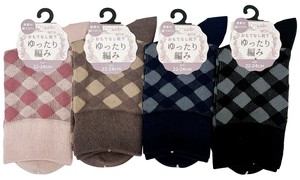 【秋冬新作】婦人バイアスチェックゆったりクルー