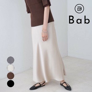 【予約販売】サテンナロースカート◇さらりとした肌触り/S・M・L展開【9月22日頃出荷予定】2025秋冬新作
