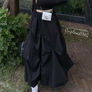 シーズン商品 激安セール ポケット付きロングスカート ハイウエストアシンメトリーデザイン