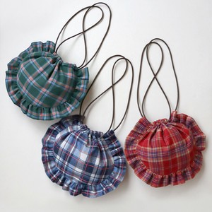 Pre-order Handbag Ladies fashion Drawstring Bag Check