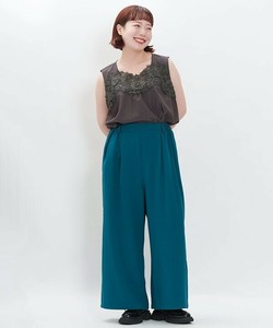 【2025春夏新作】ひんやり好きのPTL ワイドストレート ウエストゴムパンツ 丈長め 接触冷感 3号5号