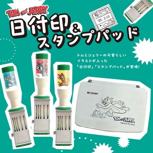 【フタバ】トムとジェリー 日付印&スタンプパッド 事務用品
