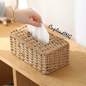 ≪予約商品≫激安セール 仿藤編み風収納ボックス 紙タオルホルダー テーブル装飾品 家庭用・車載用