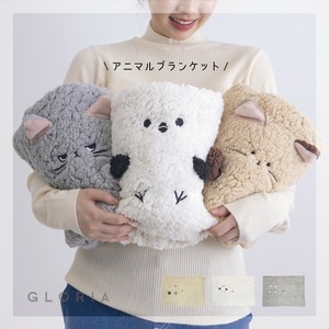 【2025秋冬新作9月入荷】【予約販売】アニマルブランケット　Sサイズ　ひざ掛け　防寒　あったか　ねこ