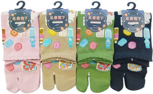 【秋冬新作】婦人駄菓子柄足袋ロークルー